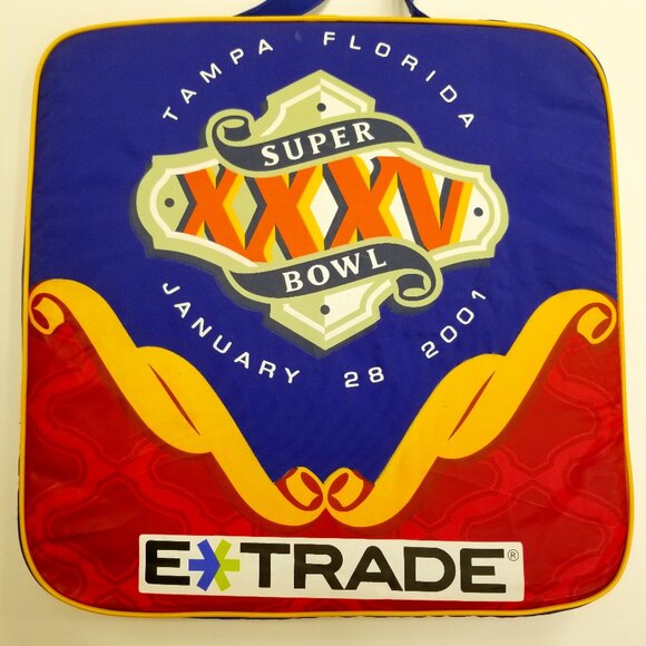 Vintage Other - Authentic Super Bowl XXXV Stadium Seat Cushion, Tampa, Florida, Rare Collectible